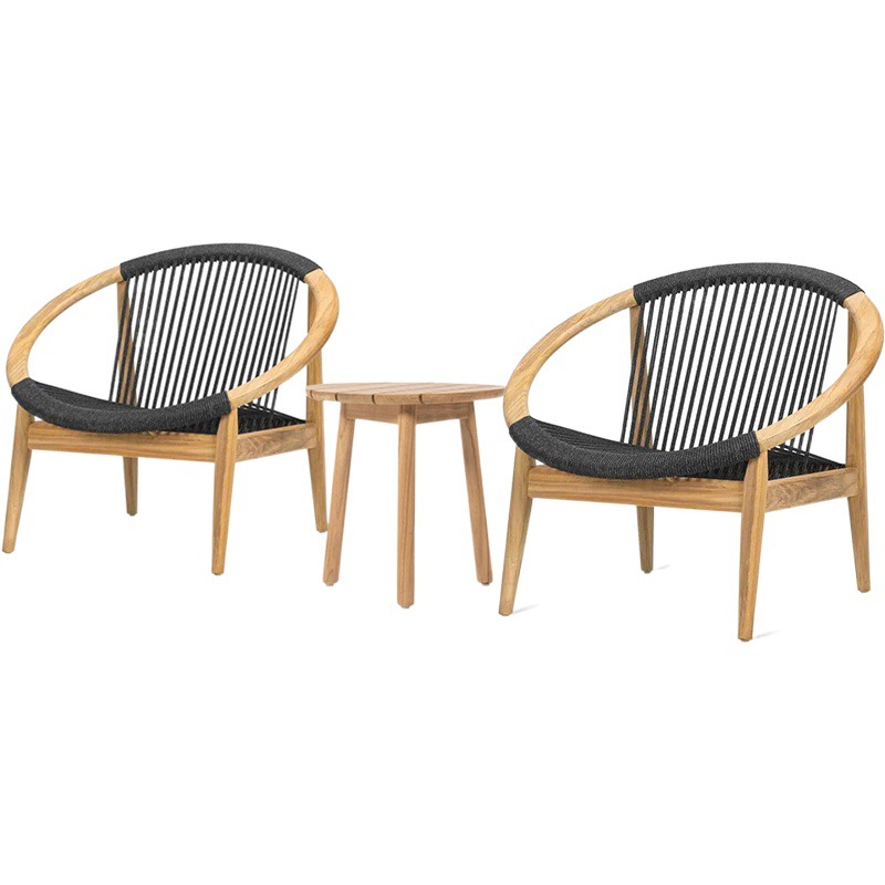Sofá de patio para exteriores, resistente al agua y al sol, muebles de ocio para hoteles y resorts, sofá de teca para terraza y jardín.