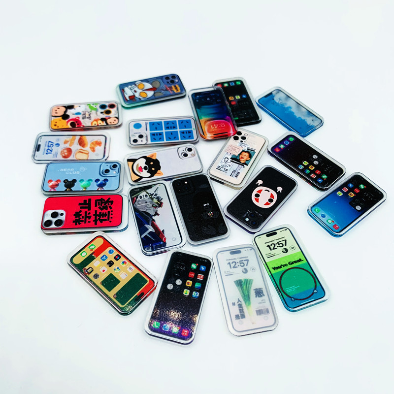 Dollhouse Mini Mobile Phone Mobile Phone Simulation Miniature Ornaments Model Doll House Accessories Acrylic