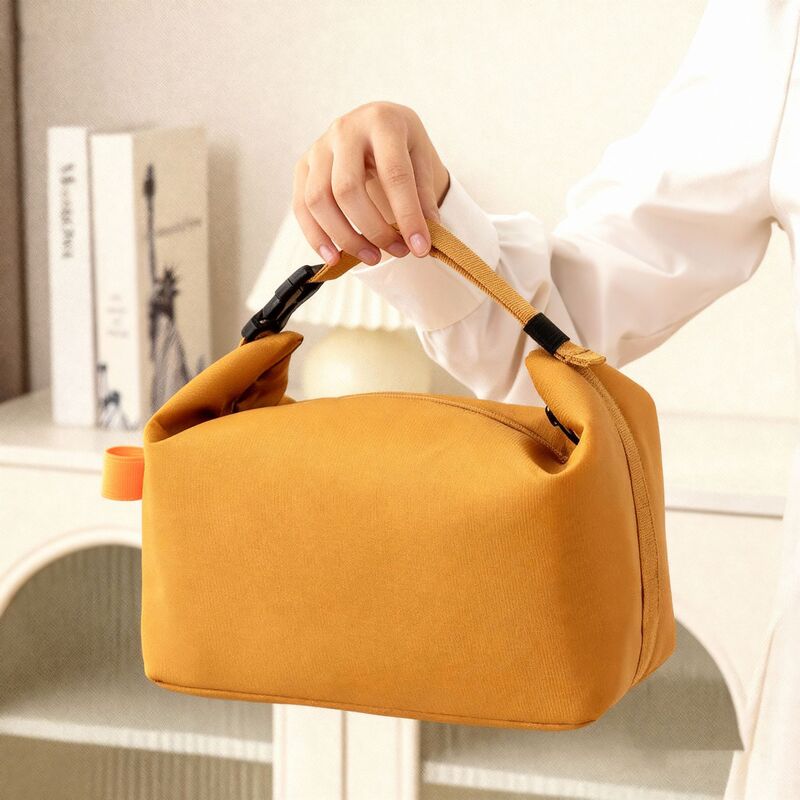 Cross-border portable lunch bag with buckle, portable insulated thickened aluminum foil waterproof thermal bag for outdoor picnics