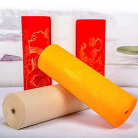 描龙长卷纸描金龙纹祥云佛黄大红色蓝色毛笔字书法作品创作书画纸