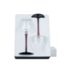Red wine glass with black bottom and concave bottom 250 (foam two pack)