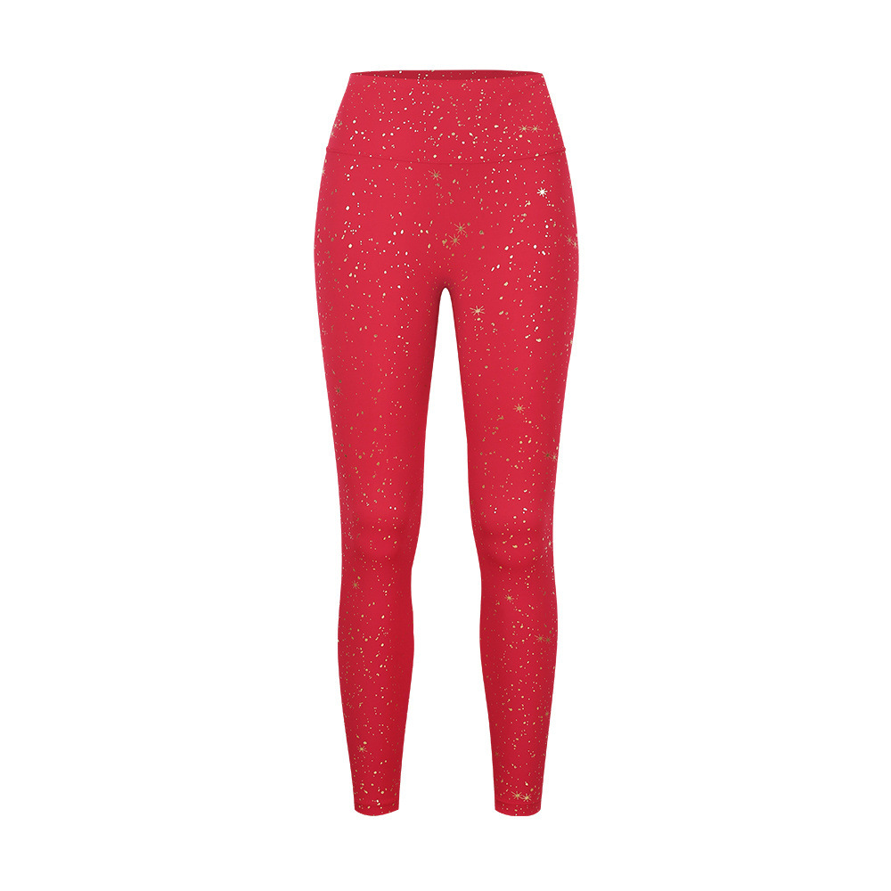 [Spot] LD nueve pantalones dorados de cintura alta, caderas desnudas, pantalones de pilates para mujeres.