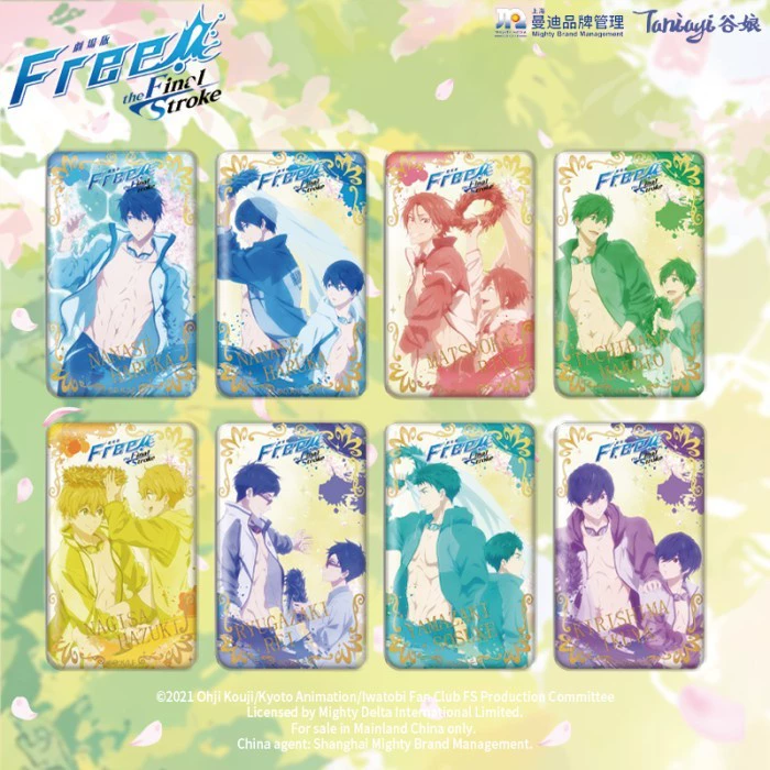 Подлинный «Free!» Лайм-Ye Летняя серия Полароид Blind Box Нанаcе Харука Аниме Две страницы Переферийный Танико