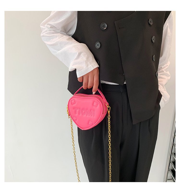 Shoulder Bag 2023 Niche Design Rhombic Chain Mini Love Messenger Bag Net Red Lipstick Bag_voghion.com