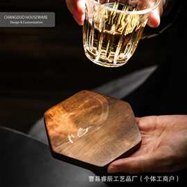 跨境实木杯垫家用沏茶隔热餐垫多样可刻字实木咖啡杯垫餐具碗碟垫