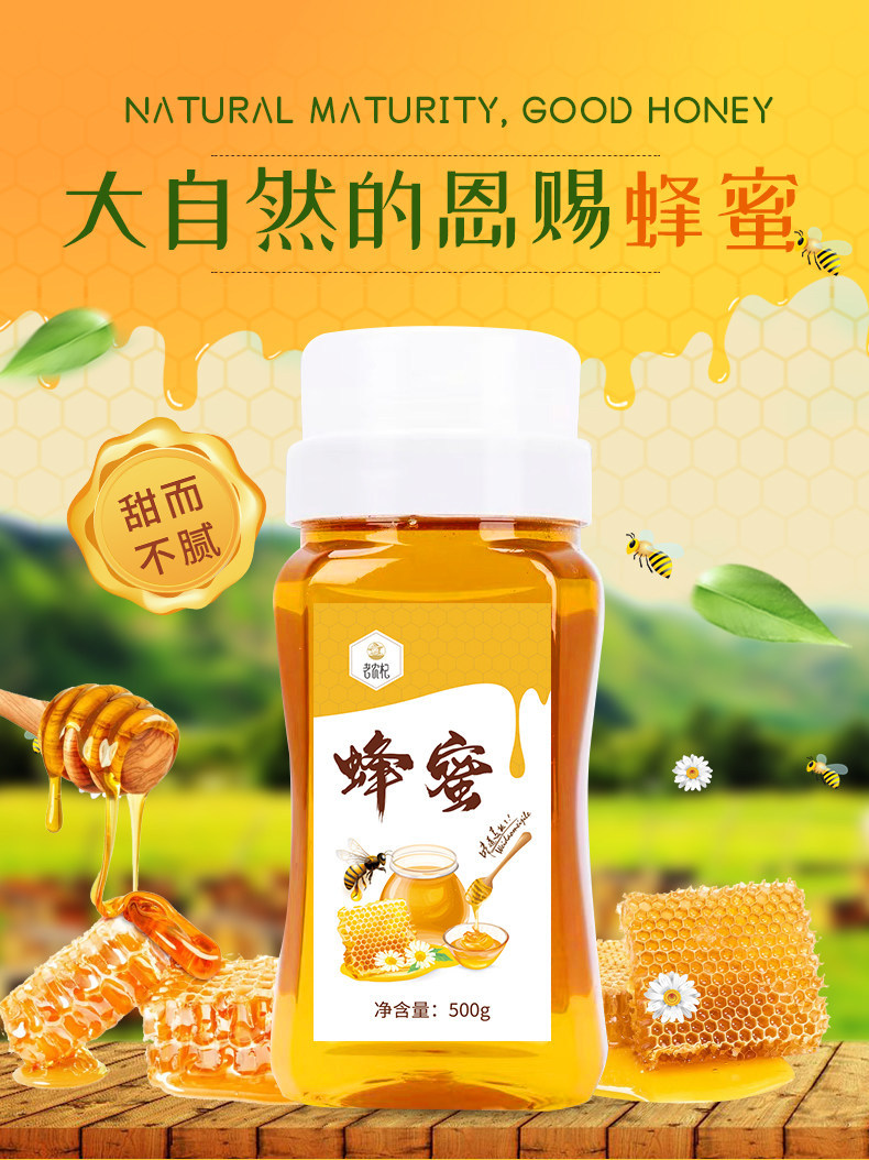 Ningxia Farmhouse Linden Acacia Wildflower Honey Pure Natural Unadded 500g Jar overview