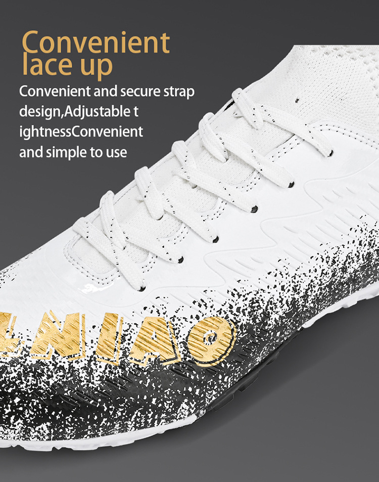 Best-selling High-top Football Shoes With Long Short Spikes, Non-slip Wear-resistant, Men, Women,_vogvips.com