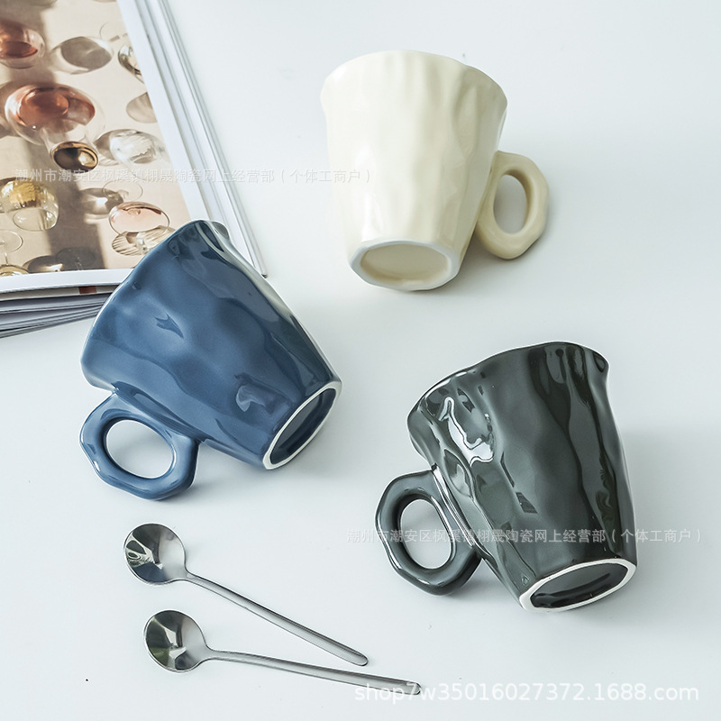 Color sólido simple taza de cerámica mate taza de agua casera taza de leche taza de café taza de café taza de menú