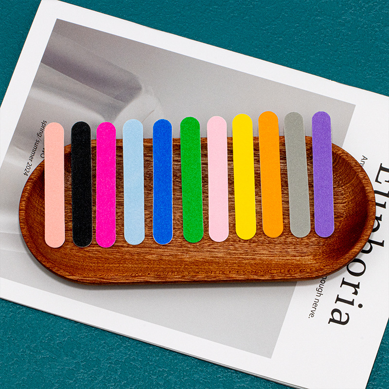 mini Nail Polishing Sanding Strip, Ultra-thin Manicure Tool, Colorful mini Polishing Strip, Double-sided Nail Polishing Strip