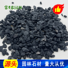 庭院别墅用黑砾石碎石子批发 厦门黑色洗米石 餐厅装饰黑鹅卵石