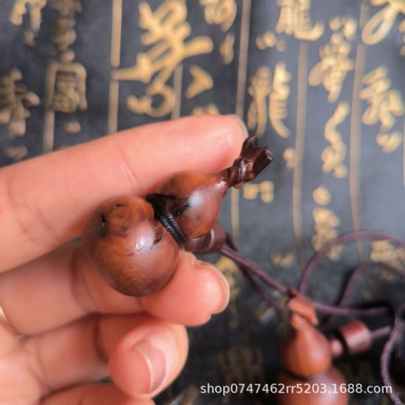 天然雷击枣木小葫芦福禄吉祥吊坠车载饰品挂件项链钥匙扣道家用品|undefined