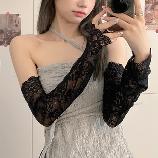 goods summer sun protection thin pure wind lace ice sleeve women's breathable driving UV arm guard fake sleeve