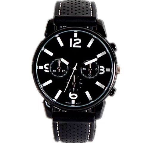 Best-selling GT fashion men's sports watch with car strap silicone band, large dial, wholesale for men