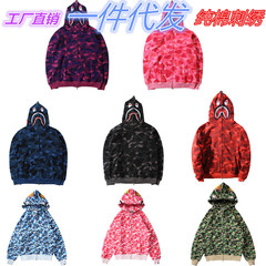 日系クロスボーダーのサメの頭BAPEコートファッション街頭のファッションブランドのカジュアルファッション綿のカーディガン