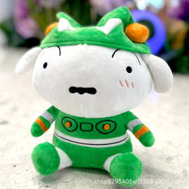 正版蜡笔小新抓机娃娃公仔卡通毛绒玩具小白变身机器人公仔批发