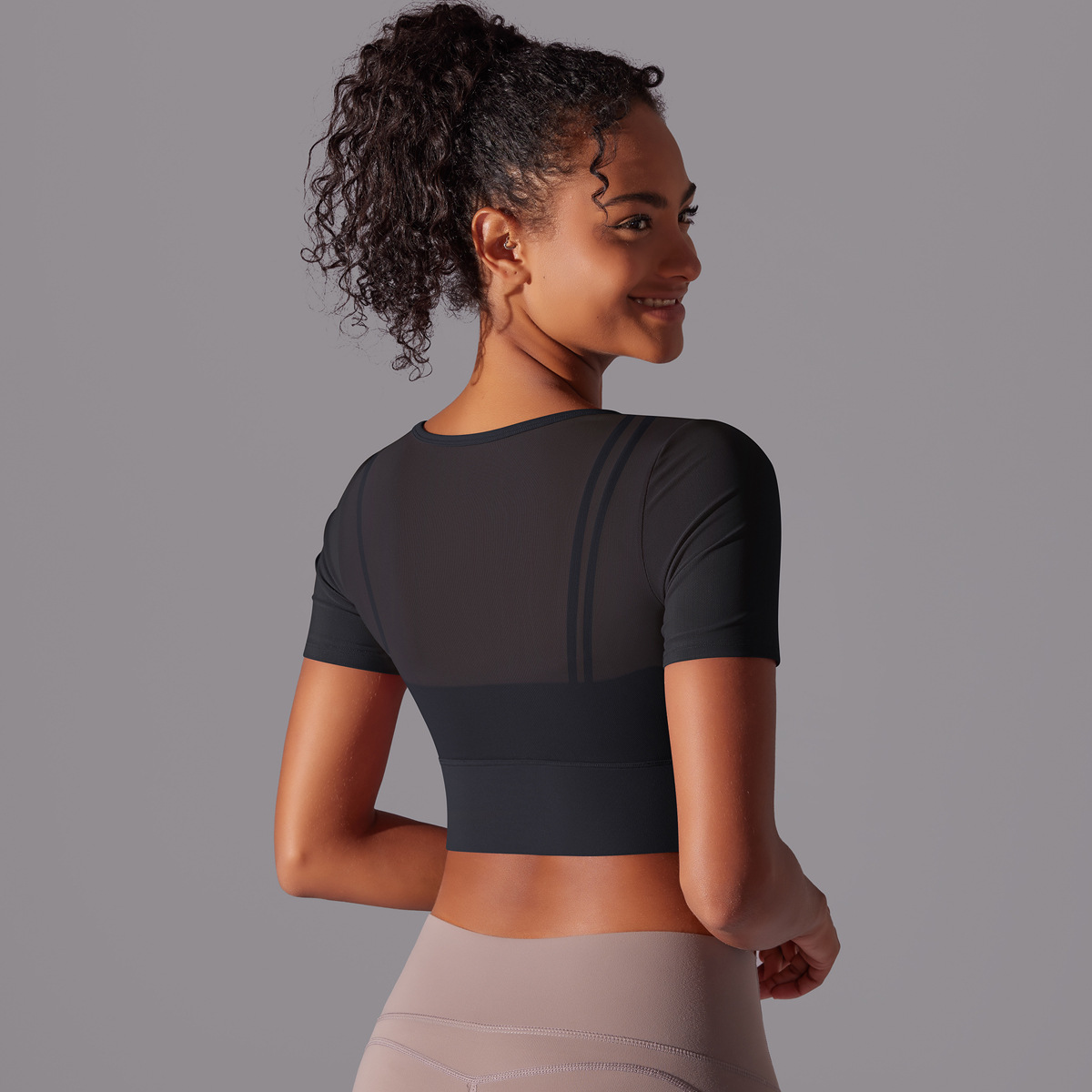 182g Weight Short Sleeve Sleeve Length Pullovers Placket Type Nylon, Spandex Fabric Type Short Top Length T-shirt Tops Type Yoga, Sports Occasion Round Neck Neckline Solid Color Pattern Women Gender Hollow Out Craft Fitness Sport Style Solid Color Nylon Spandex Round Neck Hollow Out Active Tops T-shirt 39