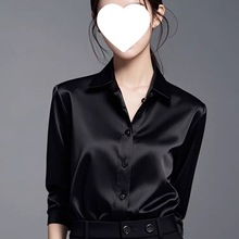 【撤柜桑蚕丝衬衣】女士长袖真丝衬衫新款宽松上衣直发跨境厂家