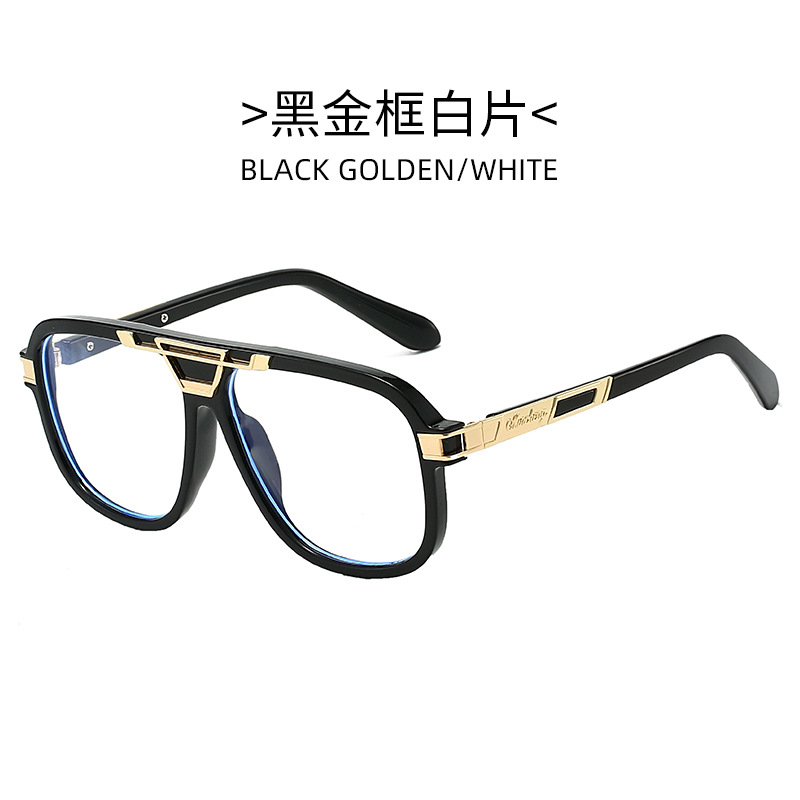Black gold frame white piece