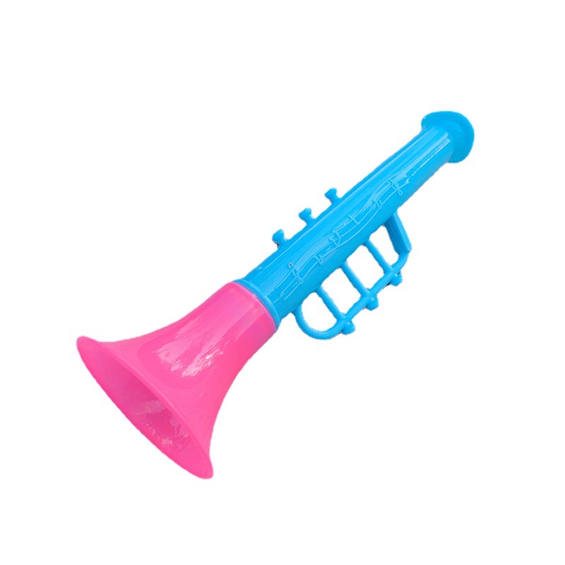 Los niños de juguete de plástico trompeta bebé de dibujos animados de plástico trompeta que sopla instrumento musical pequeño regalo de juguete regalo al por mayor