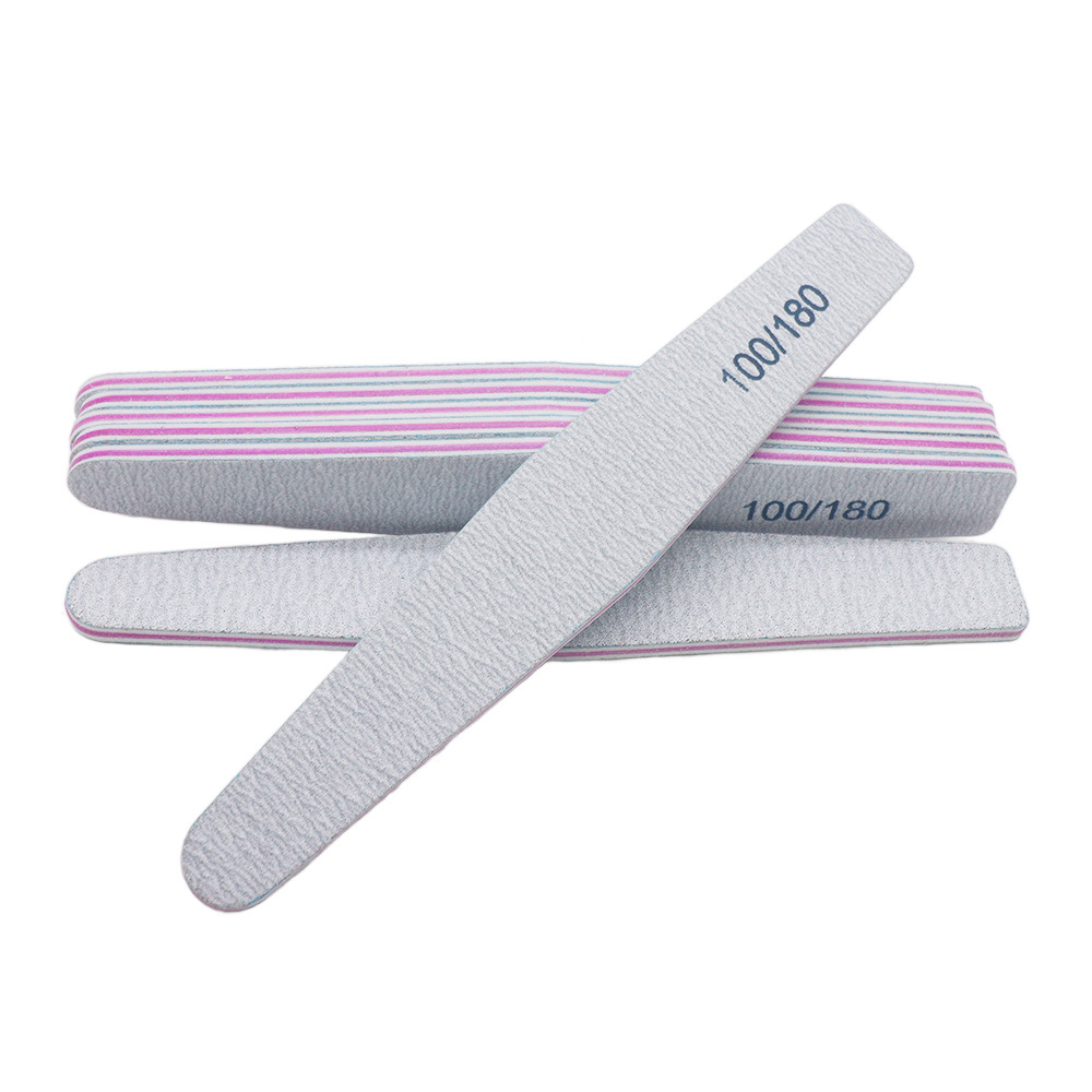 Fabricantes al por mayor cebra frotar tira de reparación pulida de uñas de manicure de media luna de uñas rectangulares de arena no se desprenden