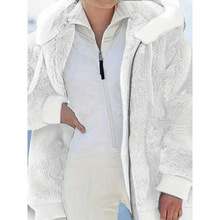 U 82370 Loose fuzzy hooded coat ����ë�q�Bñ���ךW������