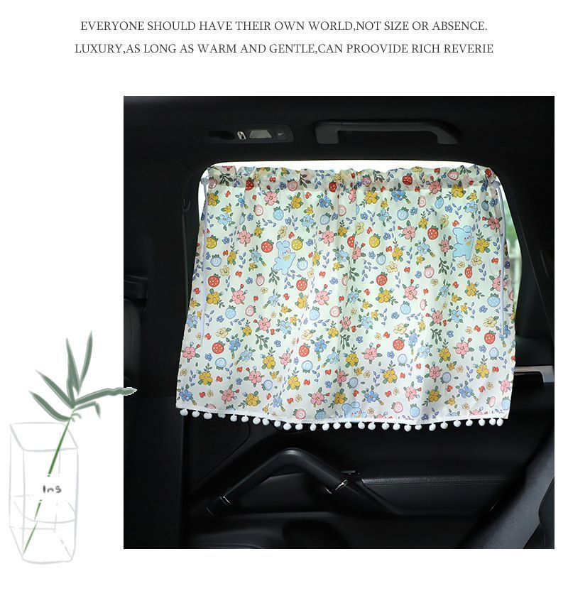 ins wind car sunshade curtain Children Baby baby sucker car shade curtain car side window sunscreen car curtain