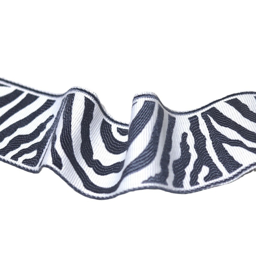 7.2cm de ancho de alta precisión de tela jacquard moderna zebra cortina tabla bandera tela de mesa ropa accesorios textiles