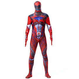 外贸zentai Power Ranger 恐龙战队 鬼节衣服COS 万圣节服装 8523