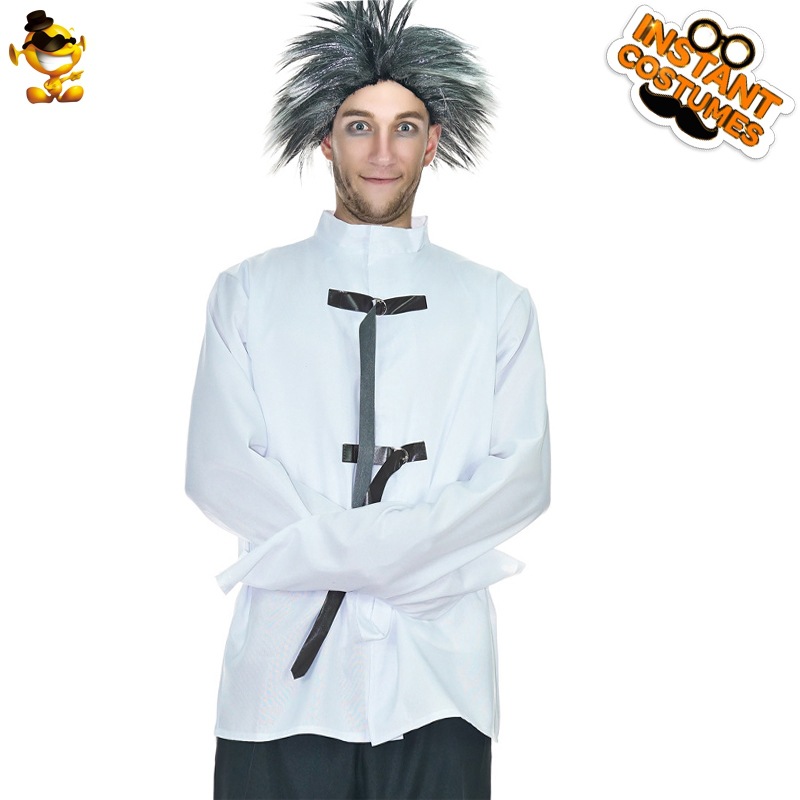Los hombres de Halloween blanco y negro Top cos traje Halloween carnaval fiesta mascarada Cosplay