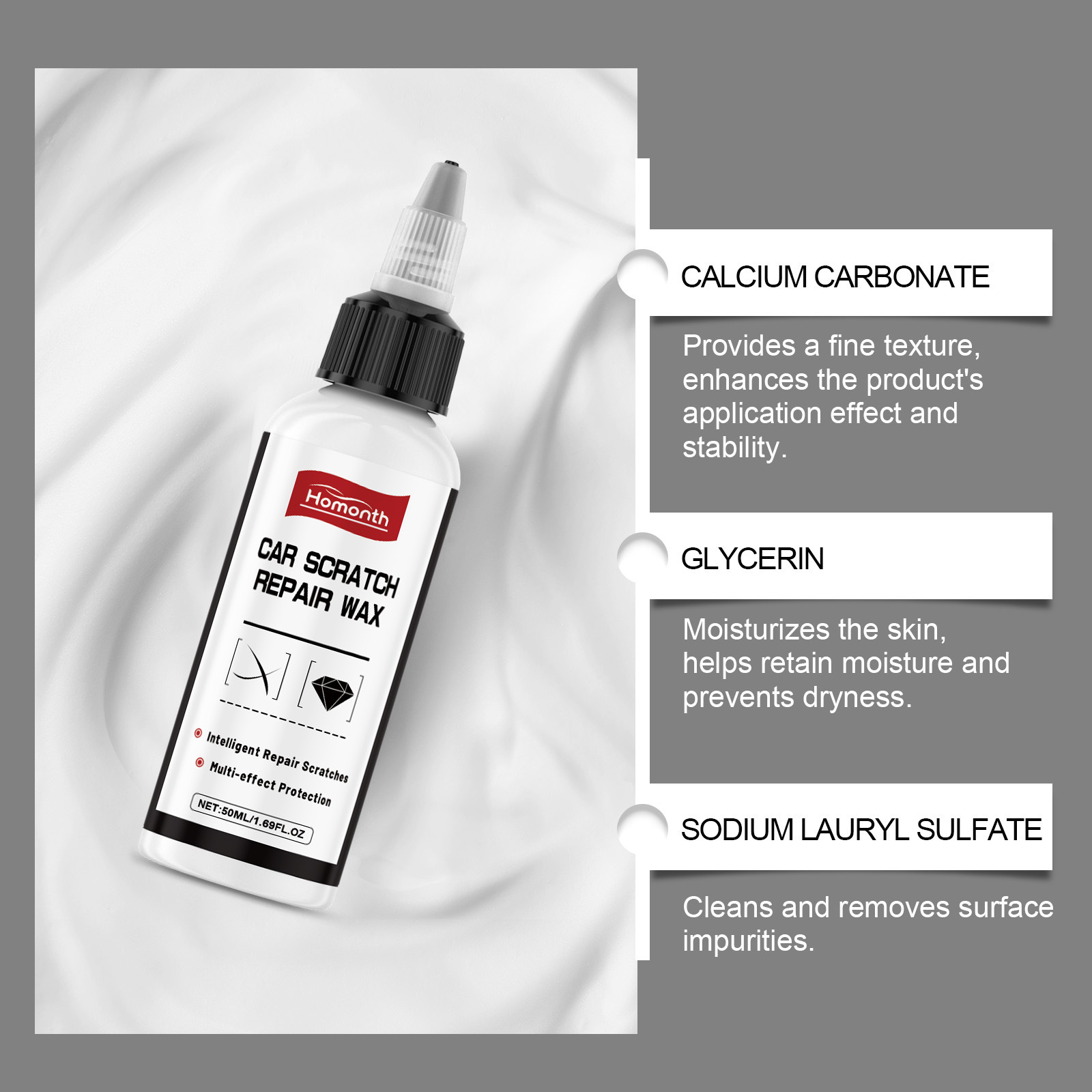 Homonth Car Scratch Wax Paint Surface Care and Maintenance Liquid Scratch Removal Cleaning Polishing Care and Maintenance Liquid