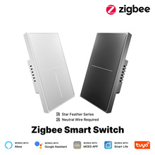 涂鸦Zigbee美式墙壁触摸开关背景灯振动开关远程APP控制场景控制