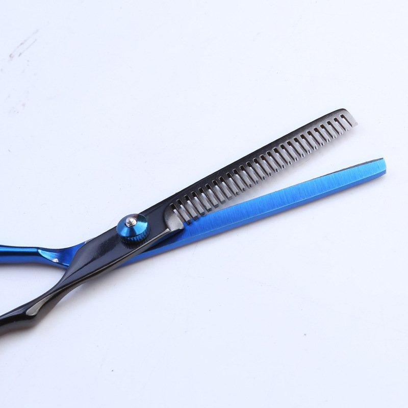 Venta al por mayor tijeras planas de acero inoxidable de 6 pulgadas tijeras de dientes tijeras finas oro/azul/color/púrpura/Negro precio de venta directa de fábrica es excelente