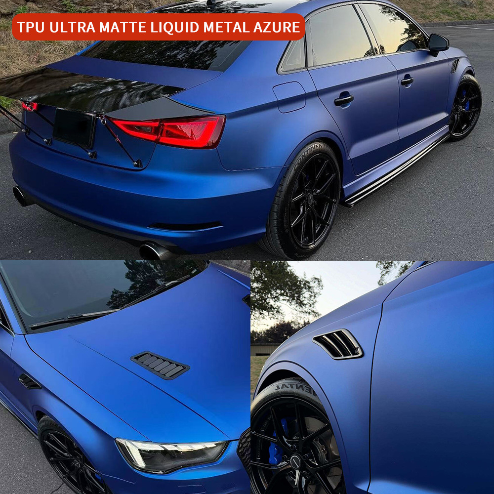 Axxpel Ultra-Matte Liquid Metal Blue Tpu Car Paint Color Change Color Film Protective Film Ppf Heat Repair