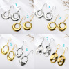 Fashionable earrings stainless steel, advanced hair accessory, European style, suitable for import, city style, simple and elegant design, high-quality style, wholesale