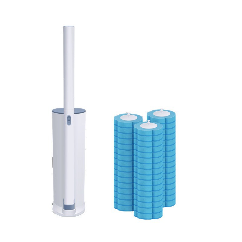 国境を越えた使い捨てトイレブラシ家庭用トイレ洗浄投げ式スポンジブラシヘッドトイレブラシ|undefined