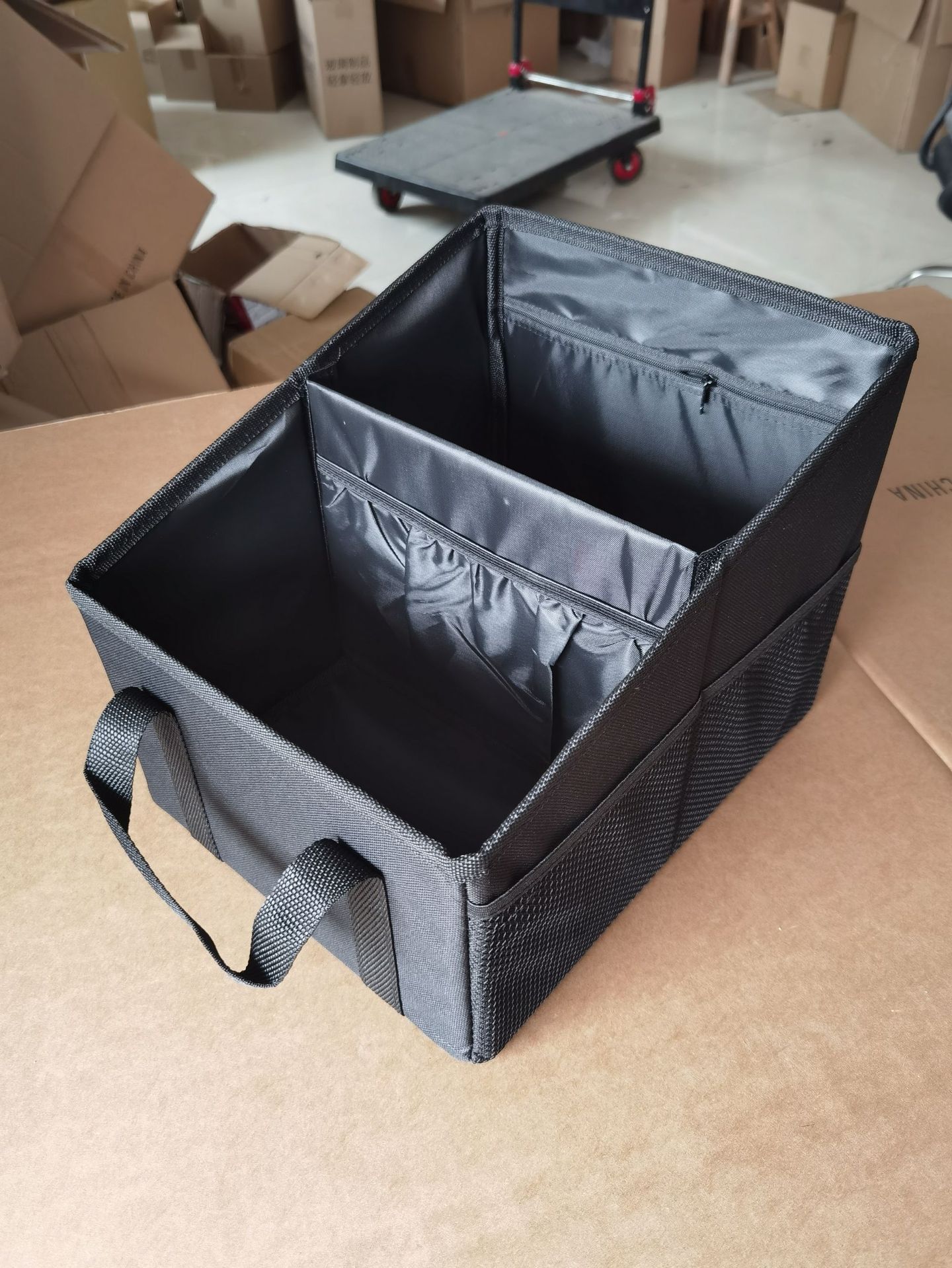 Cross-Border Car Trunk Organizer Storage Box Car Trunk Storage Box Foldable Multi-Compartment Storage Box