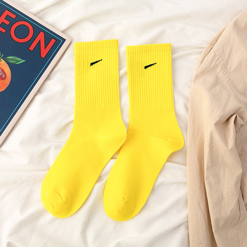 Calcetines de media pantorrilla para mujer, verano, algodón puro multicolor, resistentes, ideales para baloncesto