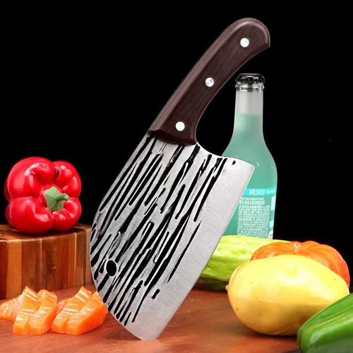 Fish Head Knife Kitchen Home Use Stainless Steel HandForged Chef Knife Sharp Bone Cutting Knife Traveling Street Vendor