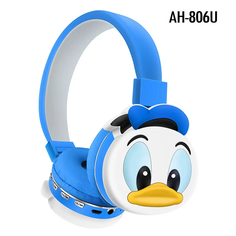 Детская накладная Bluetooth-гарнитура с мультяшным принтом AH-806U частная модель, новый популярный беспроводной наушник