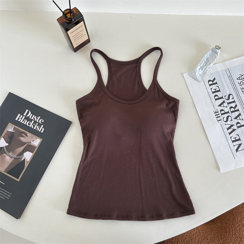 다크 다크 브라운 조끼