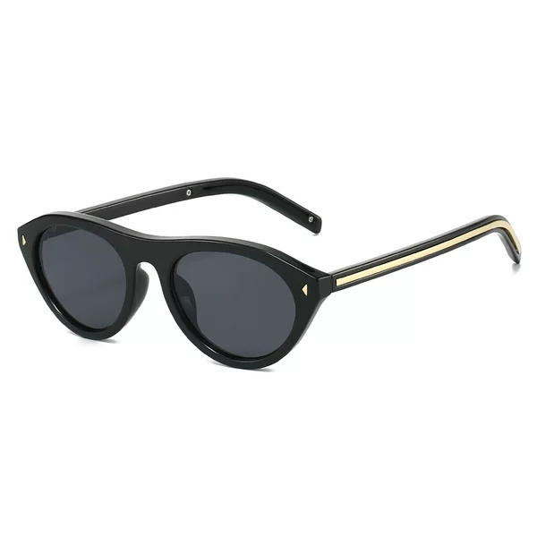 2025 Cross-Border New Cat-Eye Rivet Sunglasses European and American Fashion Brand Designer Internet Celebrity Hot Style Oval Sunglasses