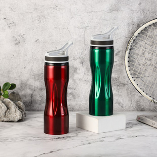 Factory Direct sales inner plastic outer steel large capacity 400ml sports water cup can customize logo printing trademark, etc.