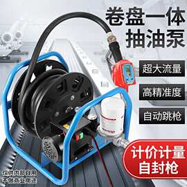 电动抽油泵柴油1224220伏加油机车载小型加油枪带计量泵