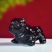 纯天然旺财黑狗玉石狗生肖黑狗玉石土狗化解玄关摆件镇宅装饰