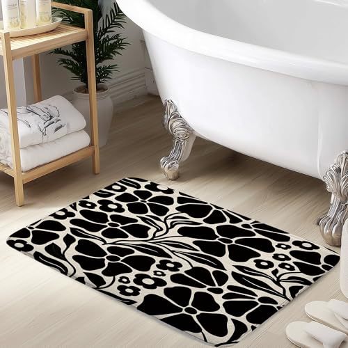 Alfombra de baño retro estadounidense transfronteriza absorción de agua de alta calidad alfombra de franela alfombra de suelo de ducha antisucia