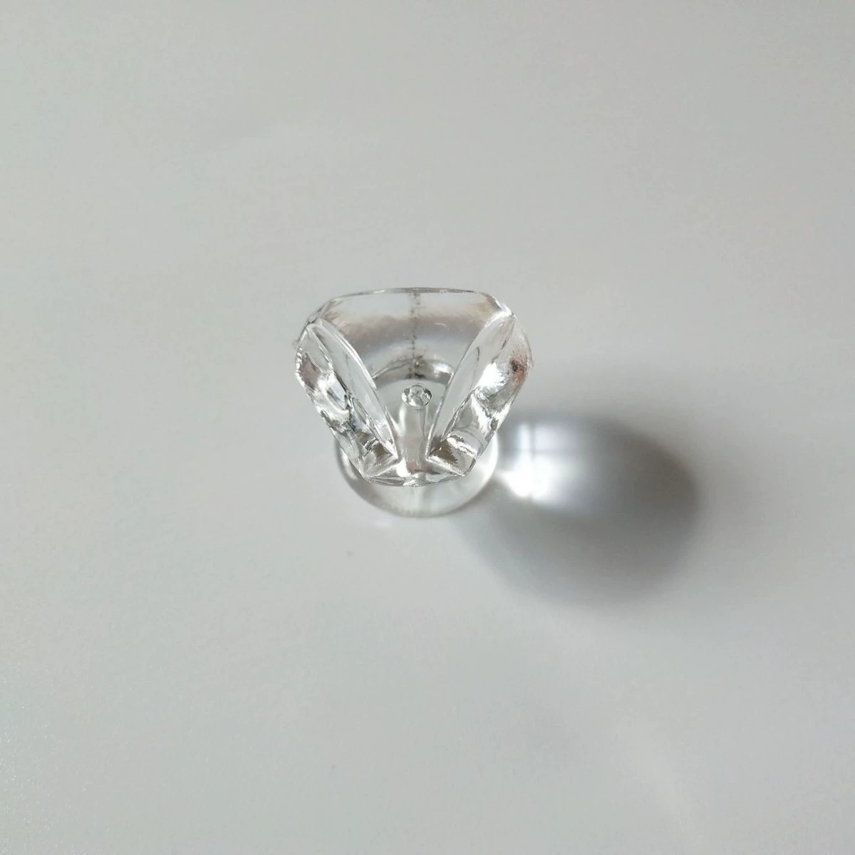 Transparent Acrylic Triangle Diamond Type Sphere Crown Type Purple Glass Handle
