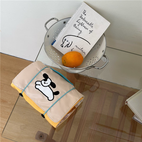 Original design puppy cosmetic bag removable mesh storage bag large capacity portable travel four-in-one toiletry bag