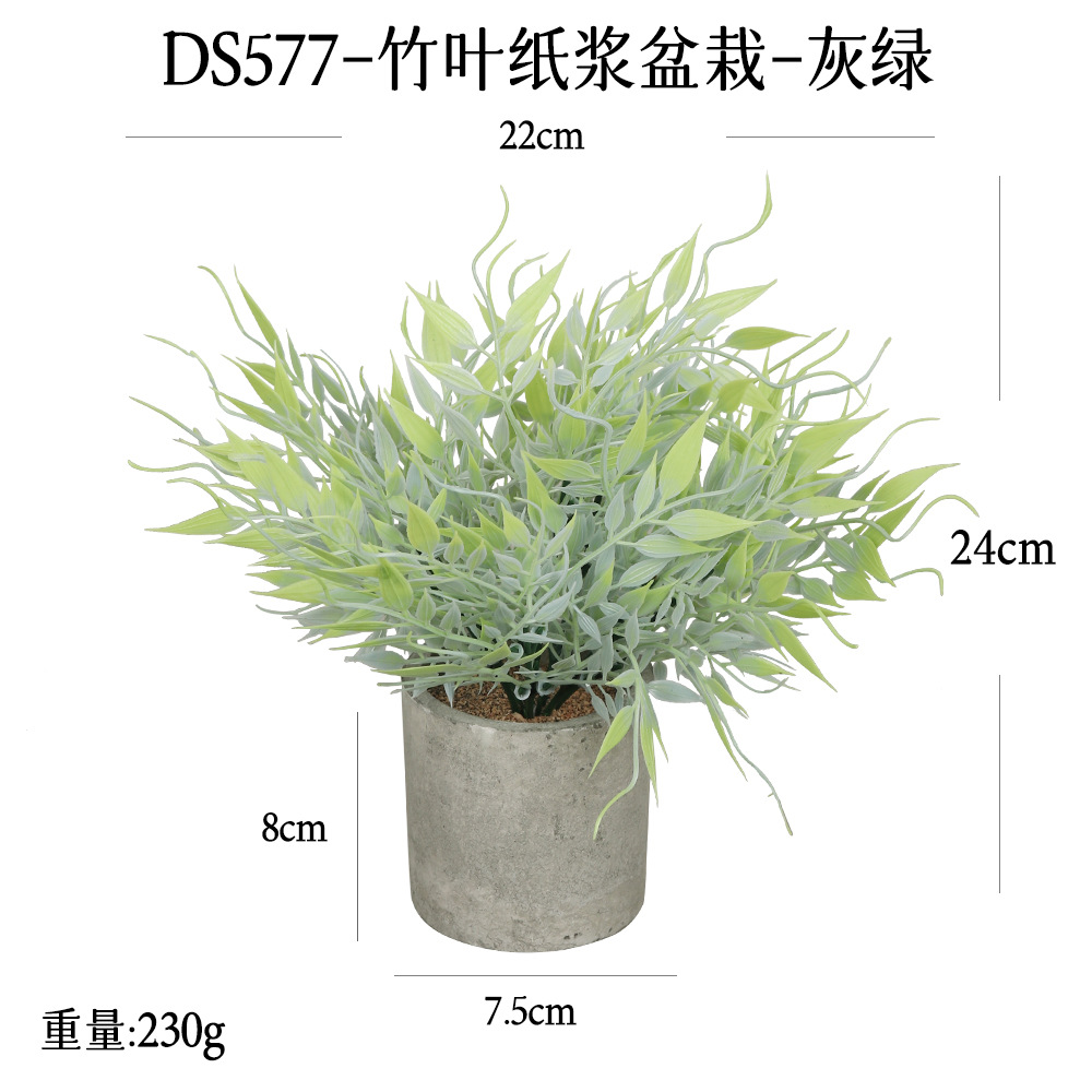 Más de 240 combinaciones populares de macetas con plantas verdes artificiales, decoraciones para el hogar, flores artificiales, bonsáis cilíndricos de pulpa de papel.