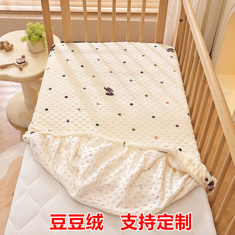 Cross-Border Class a Bean Velvet Warm Baby Special Bed Bed Sheets Kidsren's Bed Bed Sheets Winter Soothing Baby Bedspread Milk Velvet