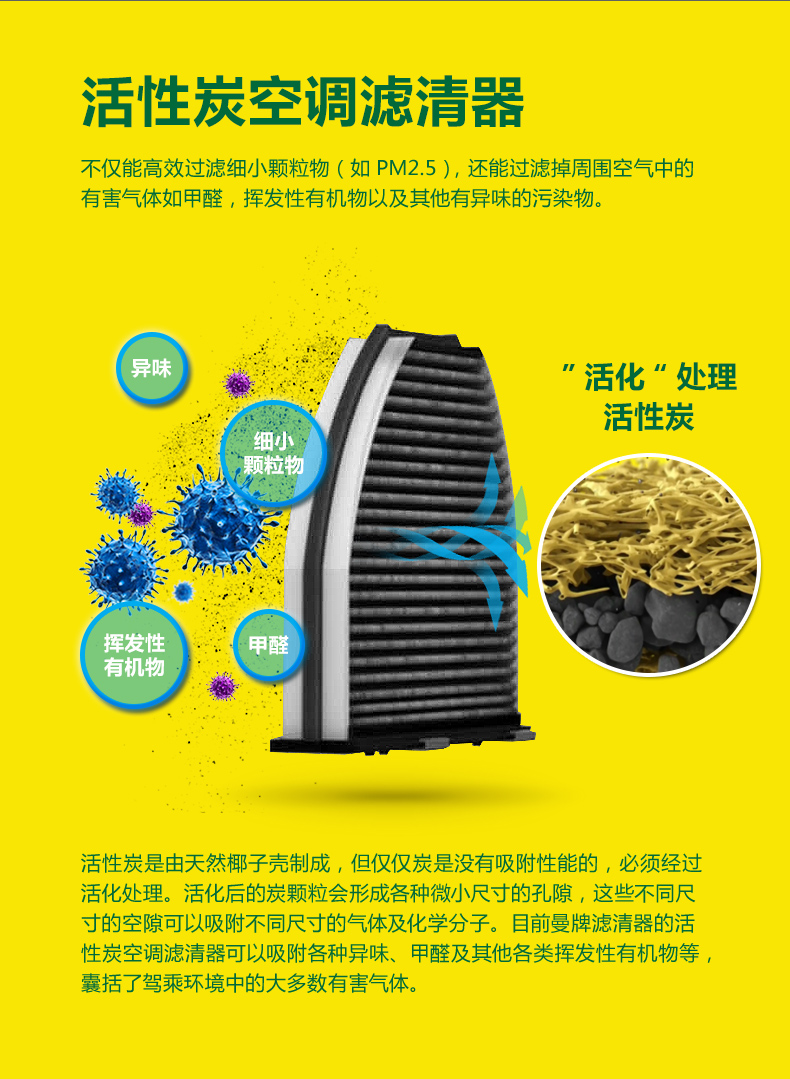 Man brand CU26009/3 is suitable for new magotan, touran l, lingdu, high 7 air conditioning filter element grid filter screen